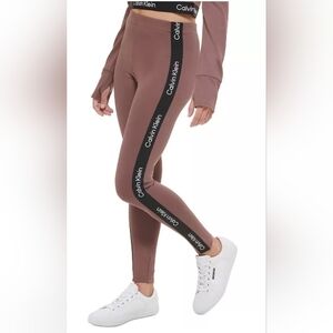 Calvin Klein Taupe Leggings with Black Detail